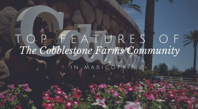top features of the cobblestone farms community in maricopa