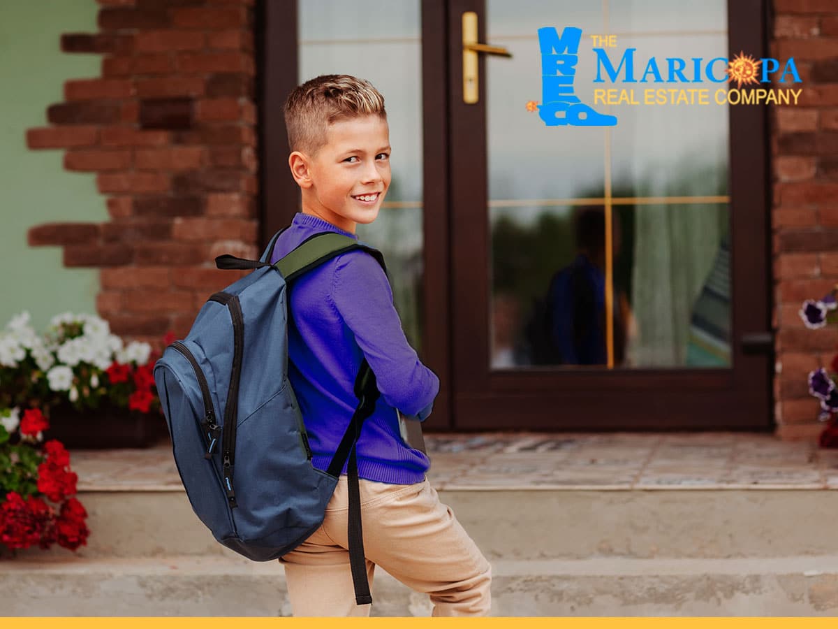 Happy Kid Arriving To School In Maricopa