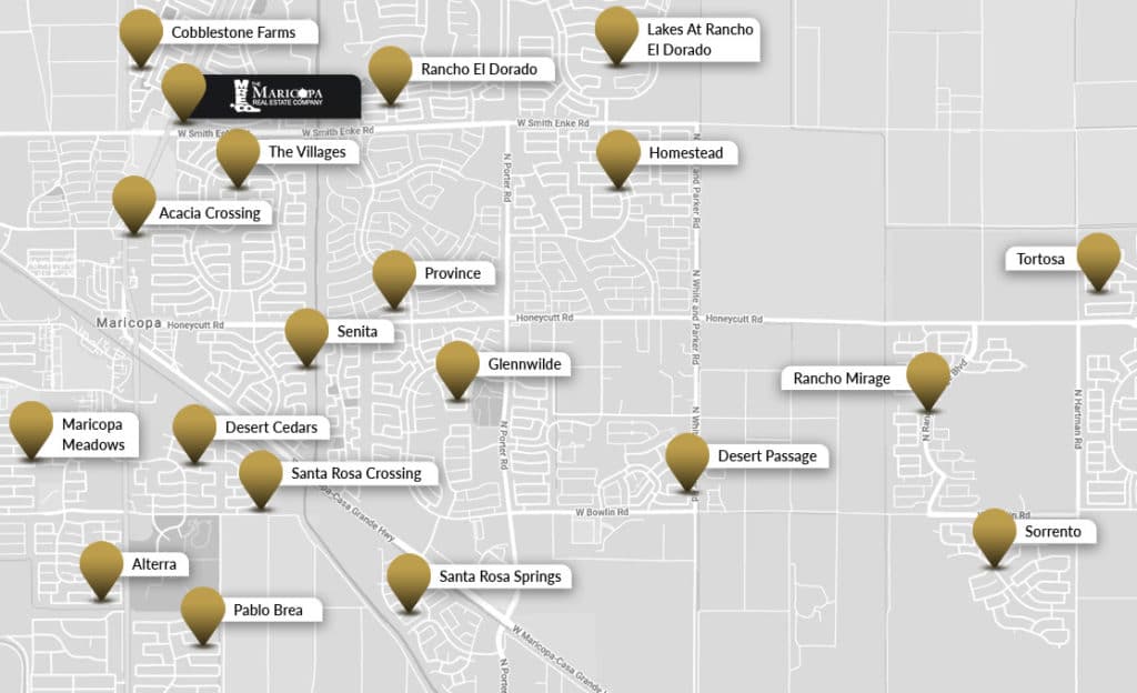 Maricopa Map Of Properties For Sale